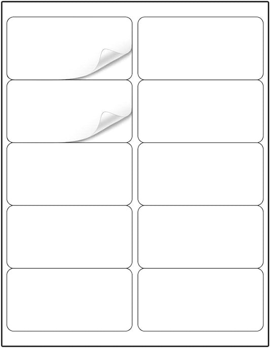 Methdic Shipping Labels 2"×4" 1000 Labels Sticker Paper for Laser/Ink Jet Printer Mailing Labels 8.5"×11" White 10 per Sheet-DeskLoop Office
