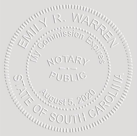 MaxMark Notary Seal Round Pink Embosser for South Carolina State - Includes Gold Burst Seal Labels (50 Count)-DeskLoop Office