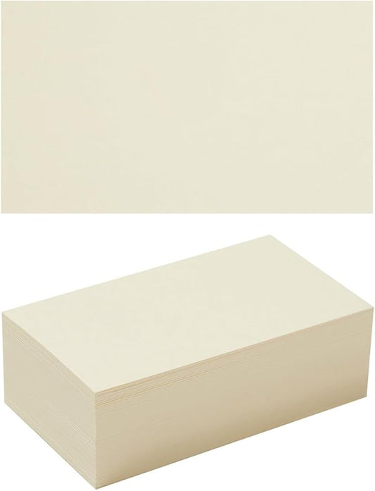 50 Sheets Blank Cardstock Paper 250 GSM Thick Heavy Cards Stock for DIY Art Projects, Card Making, Postcards, Greeting Cards, Birthday Party, Wedding Invitation (Cream, 3x5 inches)-DeskLoop Office