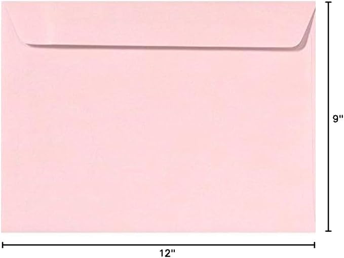 LUXPaper 9 x 12 Booklet Envelopes | Candy Pink | 80lb. Text | 500 Qty - Image 6