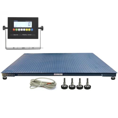 SellEton SL-6x6-10K Heavy-Duty, Industrial Floor Scale, Metal Indicator with Platform Scale (72" x 72", 10,000 lbs x 1 lb)-DeskLoop Office