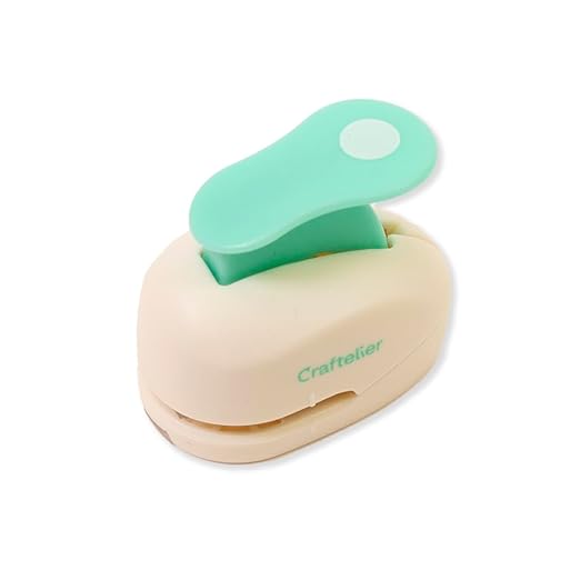 Craftelier - 3/8 Inch Circle Punch with Lever Press | Shape Hole Puncher for Paper Crafts | Round Hole Punch to Create Scrapbooks, DIY Cards & Journals | Mini Hole Punch for Paper & Cardstock.-DeskLoop Office