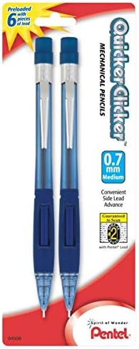 Pentel Quicker Clicker Mechanical Pencil, Transparent Blue Barrel - Image 3