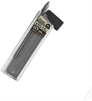 Pentel C25BPHB3K6 Super Hi-Polymer Lead Refills, 0.5mm, HB, Black, 30/Tube, 3 Tubes/Pack-DeskLoop Office