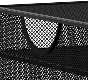 EasyPAG 14-Slot Mesh Desk File Organizer with Handle, Metal Frame Paper Tray for Classroom/Office/Home - Easy Assembly, Durable Tiered Sorter & A4/Letter Size, Black-DeskLoop Office