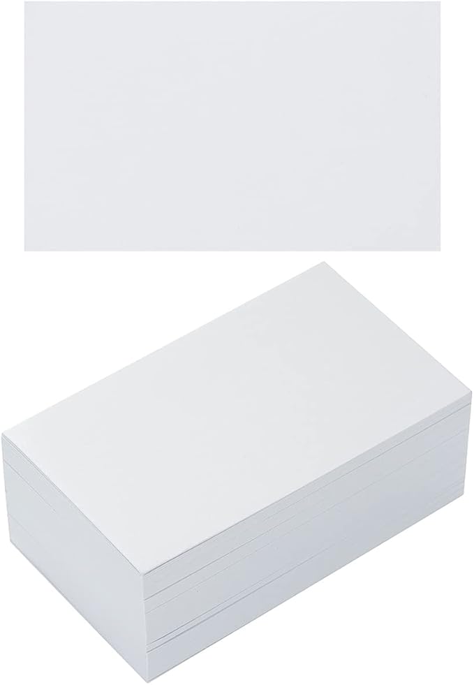 50 Sheets Blank Cardstock Paper 250 GSM Thick Heavy Cards Stock for DIY Art Projects, Card Making, Postcards, Greeting Cards, Birthday Party, Wedding Invitation (White, 3x5 inches)-DeskLoop Office