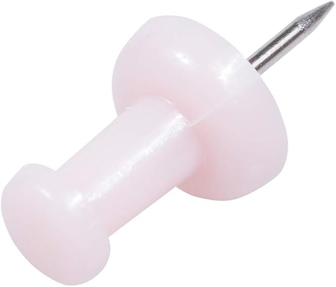 JAM PAPER Colorful Push Pins - Baby Pink Pastel Pushpins - 100/Pack-DeskLoop Office