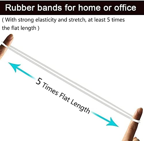 AMUU Rubber Bands 12inch Large 35 Pieces Rubber Bands Fits 8-33 Gallon Trash Cans File folders Elastic Bands for Office Supplies Home White rubber band Trash Cans-DeskLoop Office