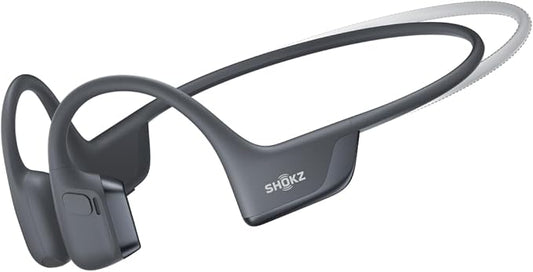 SHOKZ New OpenRun Pro 2 - Open-Ear, Bone Conduction Sport Headphones - with Reflective Strip - Sweat Resistant, Workout Headphones - Secure, Wireless, Comfortable Fit-Deep Bass and Smart Mic App-DeskLoop Office