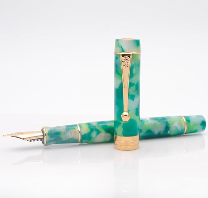JINHAO 100 Fountain Pen with Ink Converter (Medium Nib 0.7mm, Fantastic Green)-DeskLoop Office