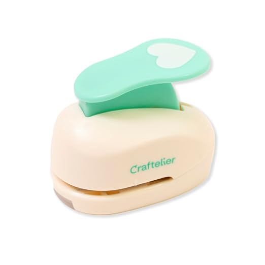 Craftelier - 1 Inch Heart Hole Punch with Lever Press | Hole Puncher for Paper Crafts | Heart Punch for Scrapbooking, DIY Cards & Journals | Hole Puncher for Paper & Cardstock.-DeskLoop Office