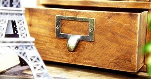 WEICHUAN 20-Pack Zinc Alloy Antique Bronze Label Frame Drawer Pulls -Vintage - Image 5