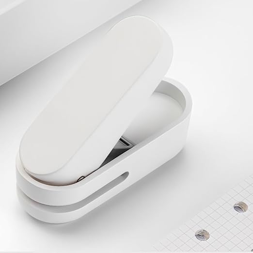 Magnoloran 2 Pack Single Hole Punch, 1/4 inch Mini Small Hole Puncher Heavy Duty Paper Hole Puncher Small Hole Punch One Hole Puncher for Crafts Paper Cards Tags Scrapbook-Blue&White-DeskLoop Office