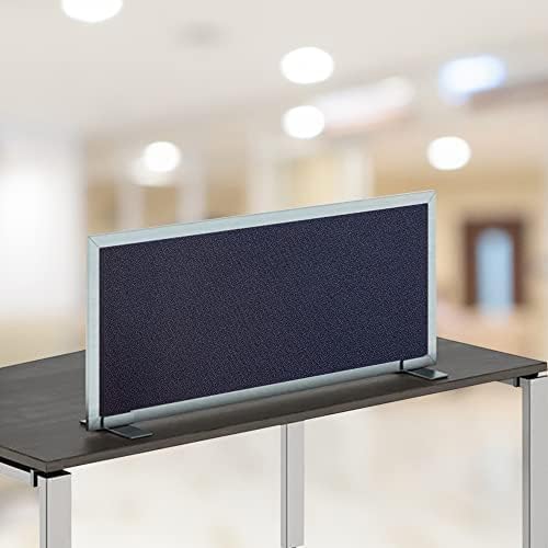 OBEX Acoustical Free Standing Privacy Screen, Cubicle Accessories Desk Privacy Panel, Desk Dividers for Office, Office Furniture Partitions Portable Sound Proof Dividers, 18" x 24", Slate-DeskLoop Office
