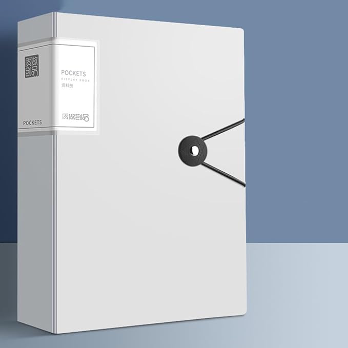 File Folder - 100 Pockets, Durable A4 Letter Size Organizer, Water-Resistant Plastic Dividers, Home/Office/School Document Holder (White)-DeskLoop Office