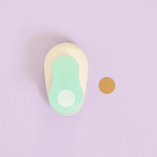 Craftelier - 5/8 Inch Circle Scallop Punch with lever press | Shape Hole Puncher for Paper Crafts | Scalloped Hole Punch for Scrapbooking, DIY Cards & Journals | Mini Hole Punch for Paper & Cardstock.-DeskLoop Office