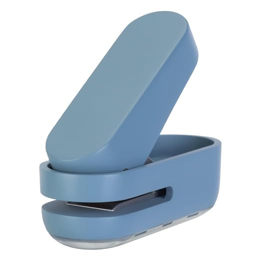 Knamoda Mini Small Hole Puncher Blue Color, 10 Sheet Paper Hole Puncher Capacity Single Hole Puncher for Office Use Or Gift for Students (Blue)-DeskLoop Office