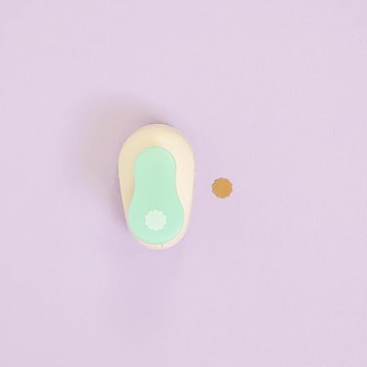 Craftelier - 3/8 Inch Circle Scallop Punch with Lever Press | Shape Hole Puncher for Paper Crafts | Scalloped Hole Punch to Create Scrapbooks, DIY Cards & Journals-DeskLoop Office