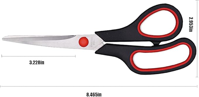 Scissors, Multipurpose office Scissors,8.5 Inch Ultra Sharp Shears, Comfort-Grip Handles Household scissors,Sturdy Sharp Craft Supplies - Pack of 5, Right/Left Hande-DeskLoop Office