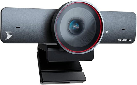 WYRESTORM 4K Webcam with AI Tracking, 120° FOV Wide Angle, Auto Framing, 90fps, 8X Digital Zoom, Dual AI Noise-canceling Mics, Video Conference Room Camera, Zoom Certified, Works for Microsoft Teams-DeskLoop Office