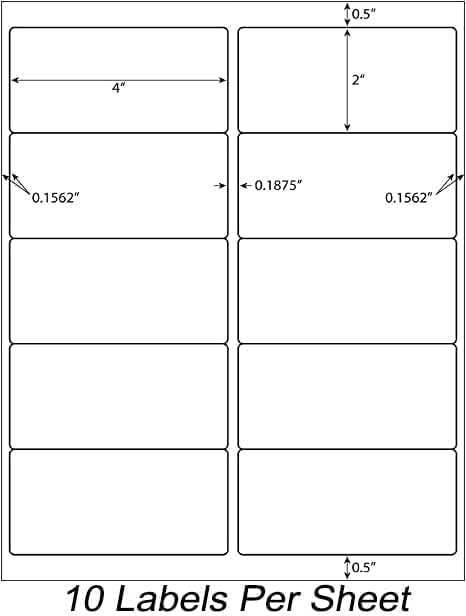 2"x4" Shipping Address Labels, 10-UP Blank Mailing Labels - Image 2