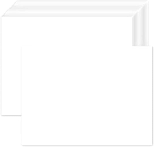 100 Pack White Blank Cardstock 5x7 Thick Paper,Goefun 80lb Flat Cards Stock Printer Paper for Invitations, Postcards, Photos, DIY Card Making-DeskLoop Office