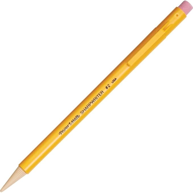 Paper Mate SharpWriter Mechanical Pencils | 0.7 mm #2 Pencil | Pencils for School Supplies, Yellow, 36 Count-DeskLoop Office