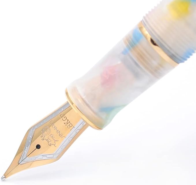 JINHAO 100 Fountain Pen with Ink Converter (Medium Nib 0.7mm, Colorful)-DeskLoop Office