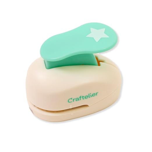 Craftelier - 5/8 Inch Star Hole Punch with Lever Press – Star Hole Puncher for Paper Crafts | Punch for Scrapbooking, DIY Cards & Journals | Hole Punch Shapes for Paper & Cardstock.-DeskLoop Office