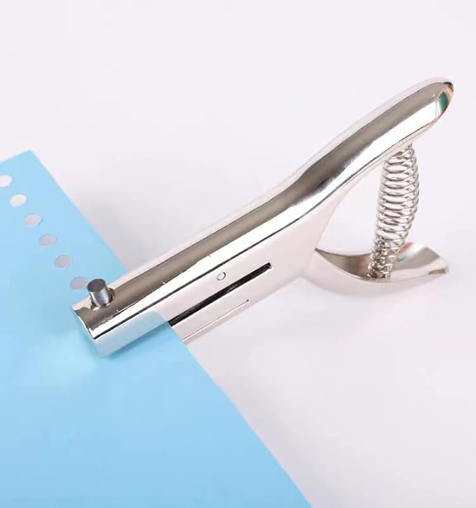 Single Hole Punch - Heavy Duty Handheld Paper Puncher for Crafts, Cards, Tags, Scrapbook - 1/8 Inch (3mm)-DeskLoop Office