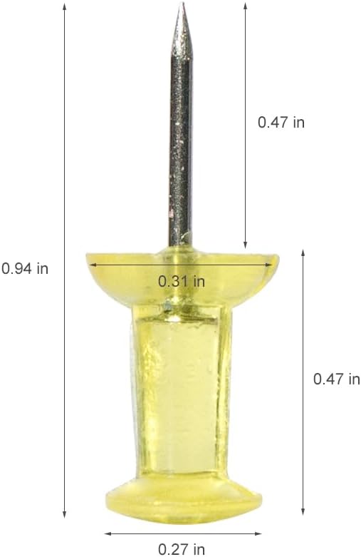 100 Pack Push Pins Tacks, Clear Plastic Head, Steel Point,Thumb Tacks for Bulletin Board,Stick Pins Thumb Tacks for Cork Board Wall Hangings (100, Colorful)-DeskLoop Office