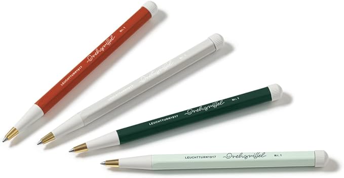 LEUCHTTURM1917 - Drehgriffel Writing Pen (Mint Green) - Ballpoint Pen with Royal Blue Ink Included