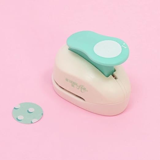 Craftelier - 1 Inch Circle Punch with Lever Press | Shape Hole Puncher for Paper Crafts | Round Hole Punch to Create Scrapbooks, DIY Cards & Journals | Mini Hole Punch for Paper & Cardstock.-DeskLoop Office