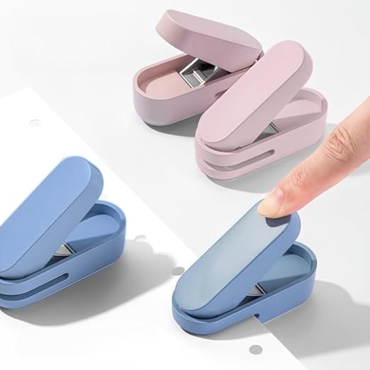 Magnoloran 2 Pack Single Hole Punch, 1/4 inch Mini Small Hole Puncher Heavy Duty Paper Hole Puncher Small Hole Punch One Hole Puncher for Crafts Paper Cards Tags Scrapbook-Blue&Pink-DeskLoop Office