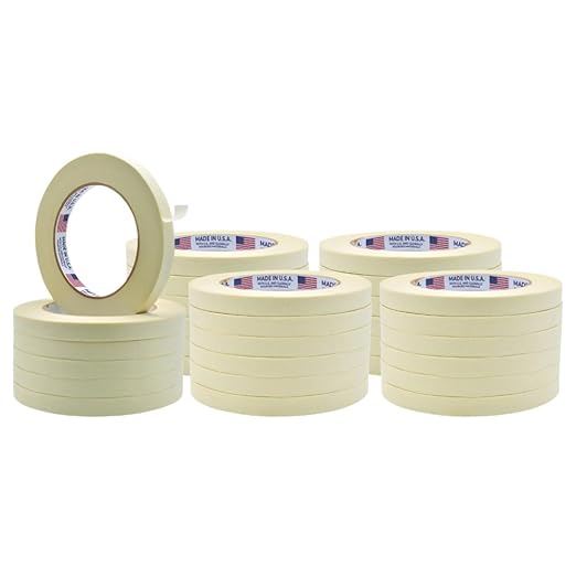 WOD MT5 Utility Grade Masking Tape, 3/8 inch x 60 yds. (Pack of 96) for Home or Office air-Dry Painting, Labeling, & Packing. Leaves no Residue-DeskLoop Office
