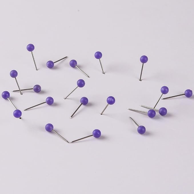 300 PCS Map Tacks Push Pins Small Round Ball Head Decorative 1/6 Inch Map Pin - Image 3