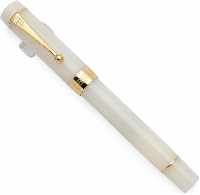 JINHAO 100 Fountain Pen with Ink Converter (Medium Nib 0.7mm, Semi Transparent White)-DeskLoop Office