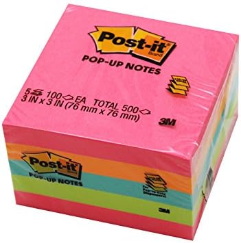 Post-it Pop-up Notes, 100 Sheets Per Pad, 5 Pads by Unknown