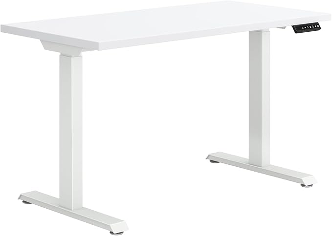HON Coze Electric Standing Desk Adjustable Height, Coordinate Height Adjustable Desk, 48", White Top, White Base-DeskLoop Office