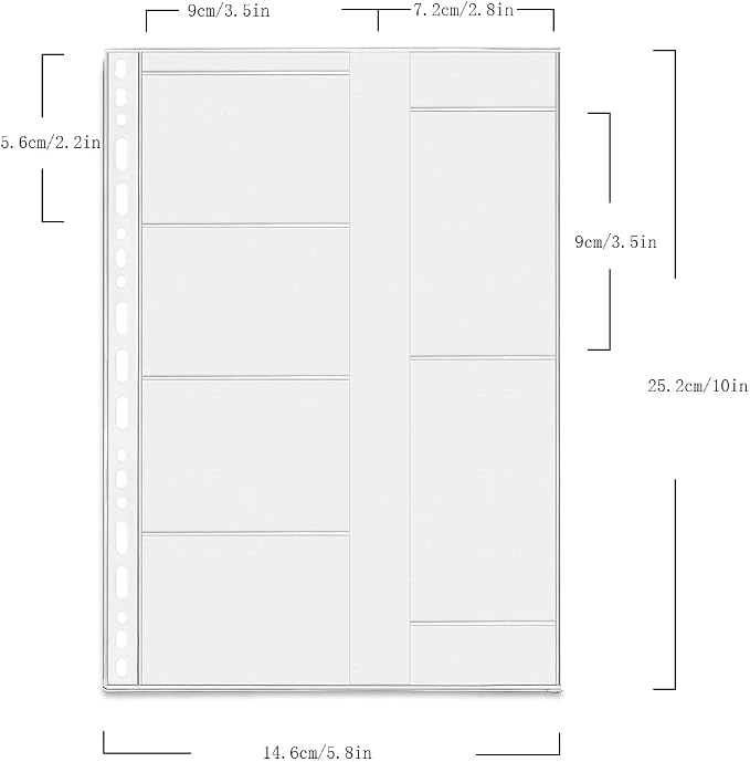 4 Pack B5 Binder Name Card Organizer - Image 2