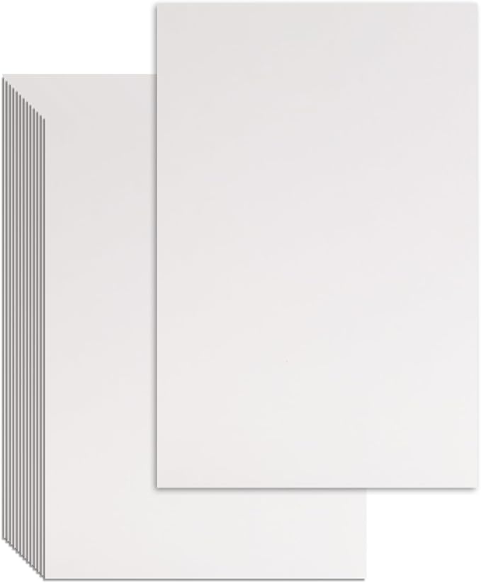 25 Pcs Book Board, Binder Board, Cover Board, Heavy Duty Chipboard for Book Binding, DIY Cardboard (White, A5 80PT)-DeskLoop Office