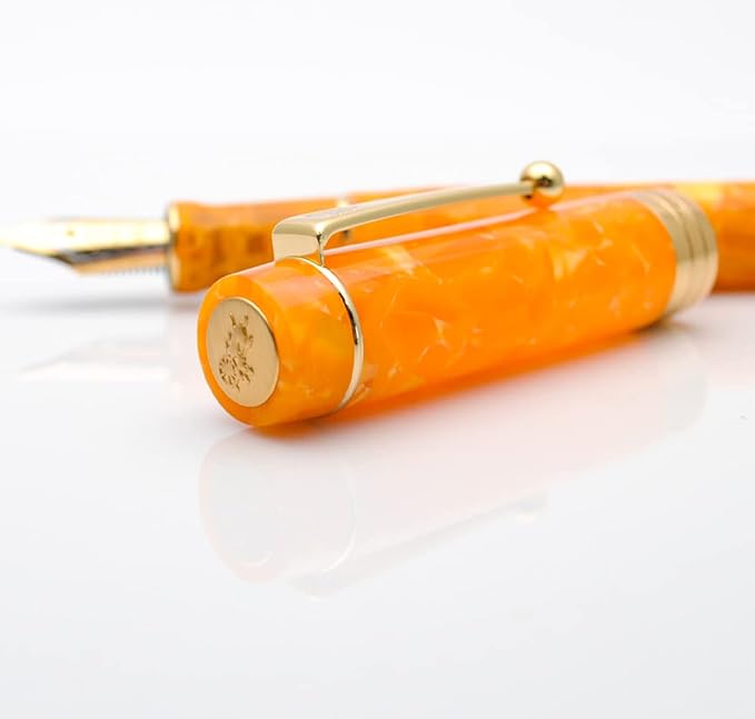 JINHAO 100 Fountain Pen with Ink Converter (Medium Nib 0.7mm, Gold Stone)-DeskLoop Office