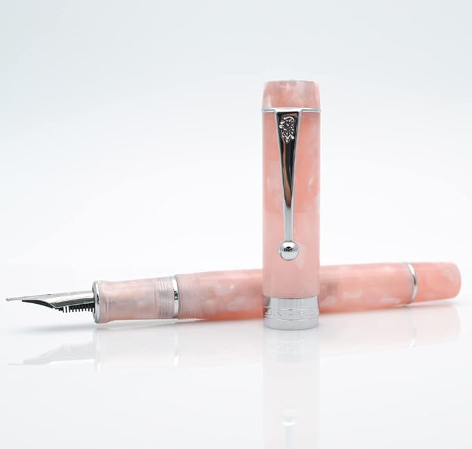 JINHAO 100 Fountain Pen with Ink Converter (Medium Nib 0.7mm, Sakura Pink with Silver Clip)-DeskLoop Office