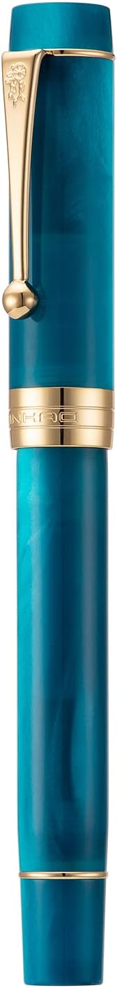 Jinhao 100 Fountain Pen Celluloid Classic Style, #6 Nib Smooth Writing Instrument with Refillable Converter and Pen Case Set-DeskLoop Office