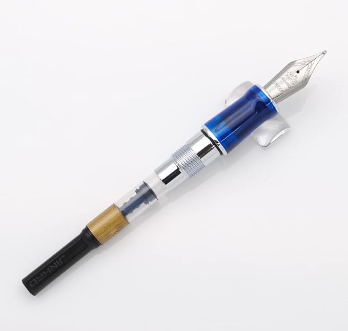 JINHAO 100 Fountain Pen with Ink Converter (Medium Nib 0.7mm, Galaxy Blue with Silver Clip)-DeskLoop Office