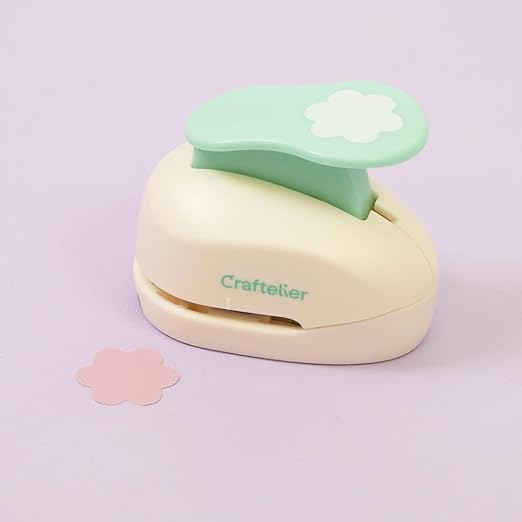 Craftelier - 1 Inch Flower Hole Punch with Lever Press β Flower Punches for Paper Crafts | Hole Puncher for Crafts, Scrapbooking, DIY Cards & Journals | Hole Punch Shapes for Paper & Cardstock.-DeskLoop Office