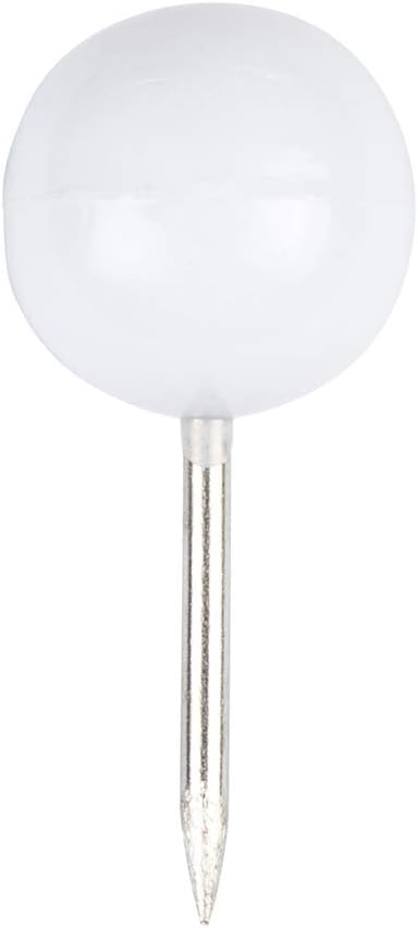 JAM PAPER Colorful Push Pins - Round Head Map Thumb Tacks - White Pushpins - 100/Pack-DeskLoop Office
