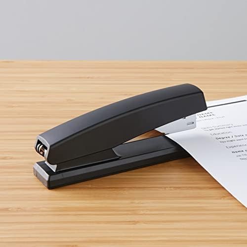 Amazon Basics Stapler with 1000 Staples, Office Stapler, 25 Sheet Capacity, Non-Slip, Black-DeskLoop Office