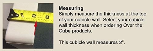 The Original Over the Cube – Quality Aluminum, Changeable Cubicle Nameplate Holder, Black Base, and Black Name Plate Holder, 8" x 2" (2.25" Cubicle Wall Depth) - Made in The USA
