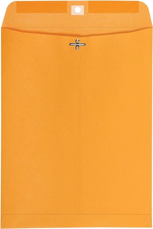 Catalog Envelopes (Open End), Brown Kraft, 28 Pound. 500 Per Pack. (Clasp, 6.5"x9.5")-DeskLoop Office
